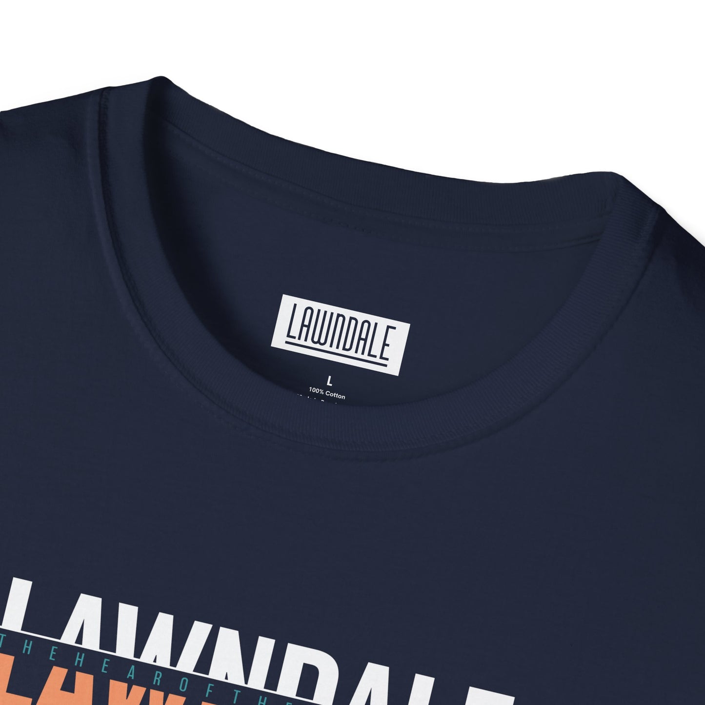 Lawndale Split Unisex Softstyle T-Shirt - Casual Fashion Tee, Gift for Friends, Everyday Wear, Stylish Black & Navy Shirt